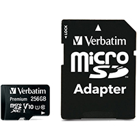 Verbatim Micro SD Card 256 GB SDXC UHS-1 Class 10 inkl. Adapter (1)